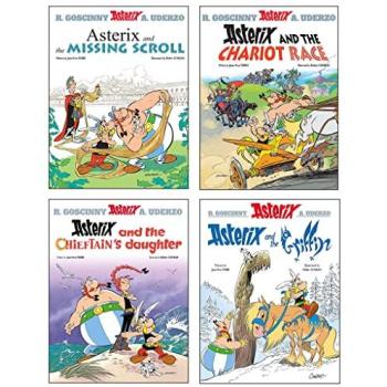Orion Asterix Series 8 Collection 4 Books Set (Book 36-39) (Asterix and The Missing Scroll, Asterix and The Chariot Race, Asterix and The Chieftain Daughter