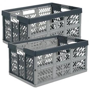 Kepler Set de Cajas Plegables 45L – Gris Negro Antracita
