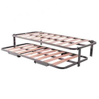 Somier de Cama Nido Eco 90x190 cm con Estructura de Metal y Lamas de Madera