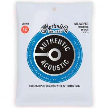 Martin 3 Pack Light Phosphor Bronze Guitar Strings