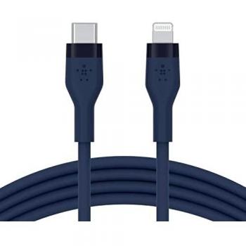 Belkin Câble USB-C vers Lightning BoostCharge Flex en silicone (1 m), certifié MFi (20 W), recharge Power Delivery pour iPhone 14/14 Plus, 13, 12, Pro, Max, mini