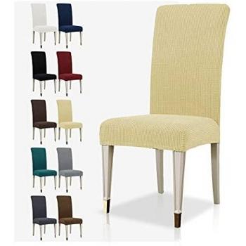 MAXIJIN Hotel Kitchen Ceremony Chair Cover Set (Beige, 4)