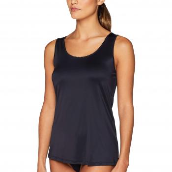 Top Satin Deluxe Hanro para Mujer, Negro (Black 0019), 46