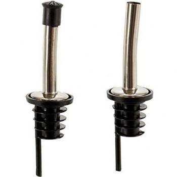 Heavy‑Duty Black Steel Dispenser Caps – Pair