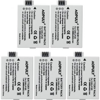 AOPULY Cargador Portátil LP-E5 Dual con LCD