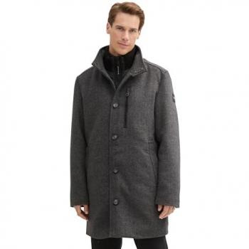 Cappotto in Lana 2in1 Tom Tailor Grigio Scuro Herringbone L