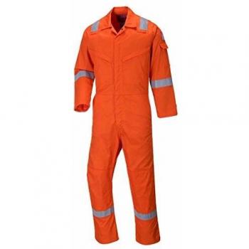 BizFlame Men's Aberdeen Flame Resistant Coverall Orange 36 32