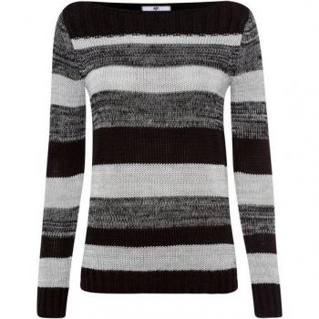 Streifendesign Pullover AJC, Damen, Schwarz, 36/38, umweltfreundlich