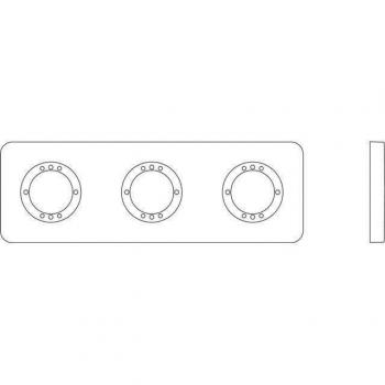 Ideal Standard A1542AA Rosette Archimodule Soft, chrom, 3-Loch