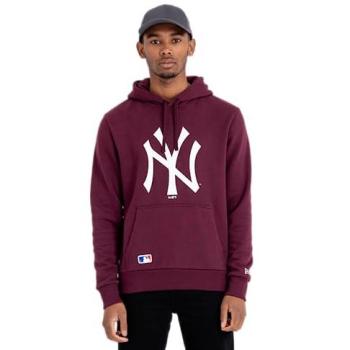 Sweatshirt New Era MLB Yankees logo mid, gris grenat/blanc, L