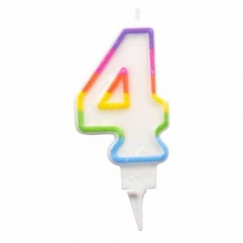 Bougie chiffre 4 pour anniversaire