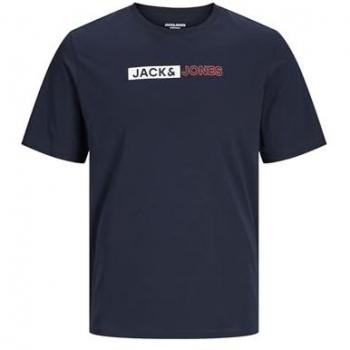 Jack & Jones PlusSize T-Shirt mit Logo in Navy Blazer