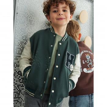 Sweat garçon style teddy vert sapin