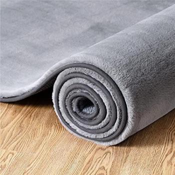 Bedsure Faux Furry Shag Area Rug – Light Grey, 120 × 170 cm
