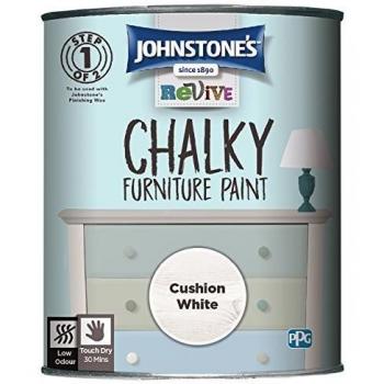 Johnstone's 386500 Revive Chalky Paint for Furniture, Cushion White