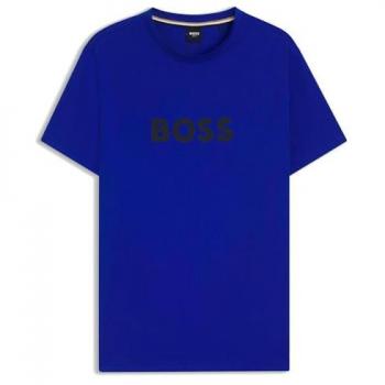 T-shirt BOSS Coton Manche Courte Bleu S