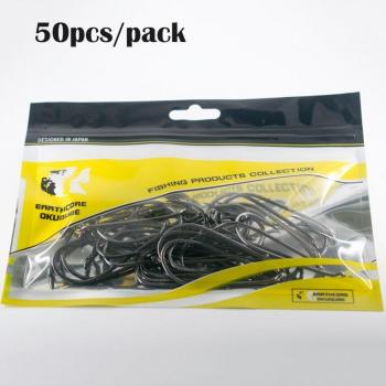 50-Pack Barbed Circle Hooks, Double-Back Fishing Hooks, Sizes 1/0-7/0, Large Outdoor Fishing Accessories