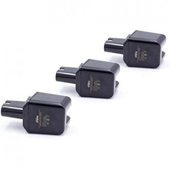 Vhbw 3x NiMH Battery 3000mAh (9.6V) for Bosch GSS 14.4V Power Tools
