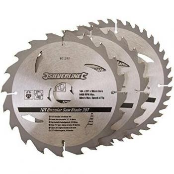 Silverline Discos de TCT para sierra circular 20, 24, 40 dientes, 3 pzas