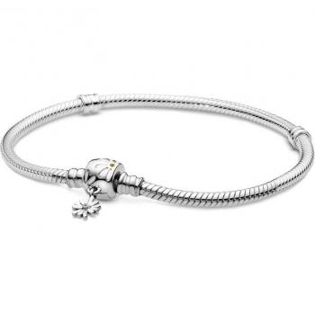 Pulsera Moments en plata con cierre Margarita para charms