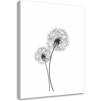 Blower Flower Nature Canvas Picture 40x60 White/Black