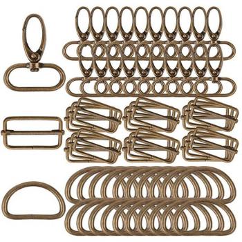 60Pcs 32mm Metal D Rings for Handbag Accessories