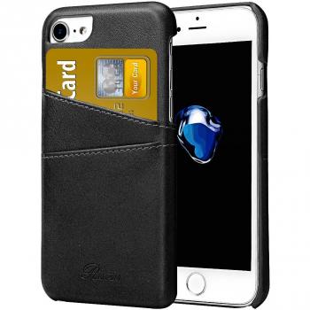 Rssviss iPhone 6 Hülle (4,7 Zoll) – Schwarz, 2‑Fach-Brieftasche