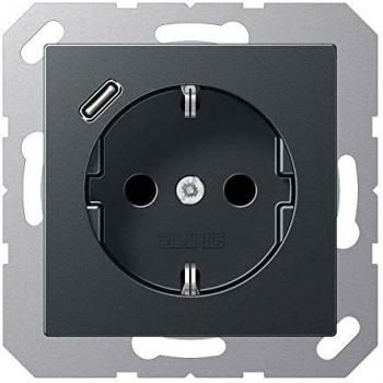 Presa domestica JUNG A1520-18CANM Schuko con presa USB-C