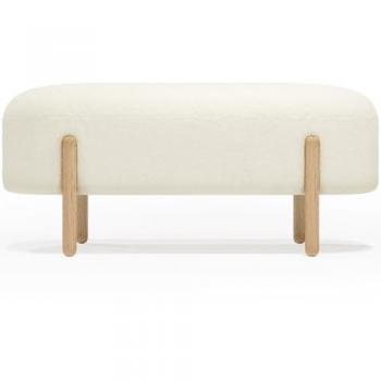 Panca Design Bouclé Curve Bianco