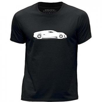 Camiseta negra STUFF4 para chicos/5-6 años/Cuello redondo/Coche Veyron