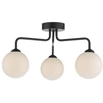 Plafoniera Semi Flush Feya 3x G9 Nero Opaco