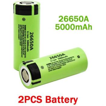 Lithium Ion 26650A 5000mAh Battery with Charger