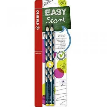 Stabilo EasyGraph Lápiz de Grafito en Pack de 2 – Diseño Zurdista