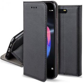 Coque Moozy Fine Magique Noir pour Honor 9 – housse à rabat, porte-cartes, support
