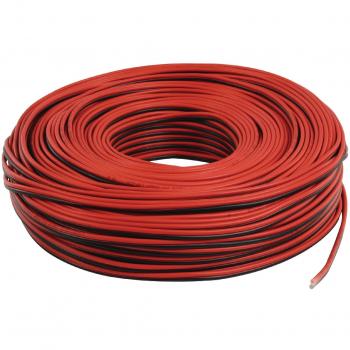 Speakerkabel 2x 0,75mm², 100m Rol, Zwart/Rood