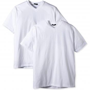 Camiseta Básica para Hombre, Paquete de 2, 1/2 Manga, Cuello en V