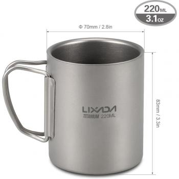 Lixada Titanium Coffee and Tea Mug