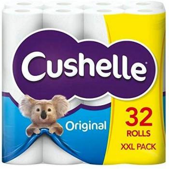 Cushelle White 2-ply Toilet Rolls 180 Sheets [32 For 24]