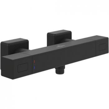 Villeroy & Boch Mitigeur bain douche thermostatique carré noir mat
