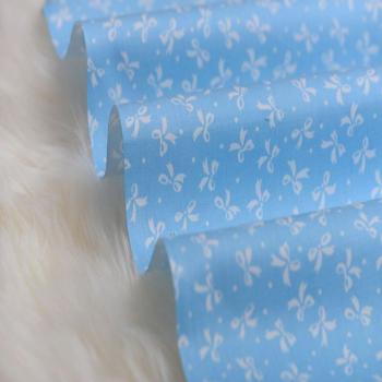 ViaPhil Baumwolle Stoff Rosa Grün Blau Schleife Druck für DIY Projekte