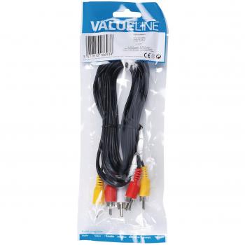 Câble Audio/Video RCA Triplex, 2 m, couleur noire, Valueline