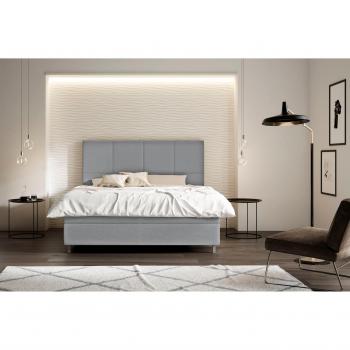 Boxspringbett SCHLARAFFIA Saga, 140x200 cm, grau