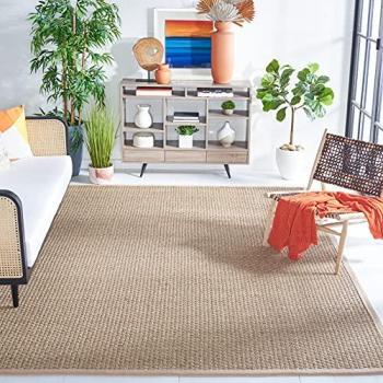 Safavieh Alfombra Beige con Motivo de Hierba Marina 185x180