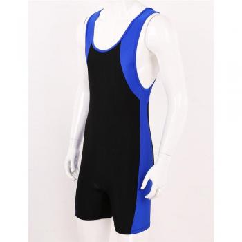 Men's Color Block U Neck Sleeveless Athletic Jumpsuit