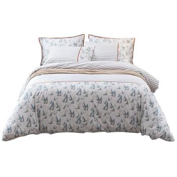 UMI. Essentials Floral Fantasy 100% Cotton Duvet Set with Pillow Case (155x220cm)