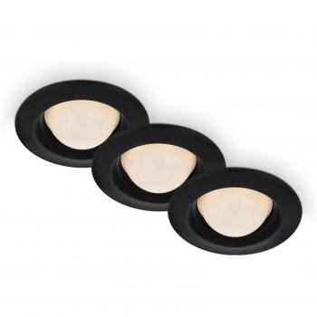 Briloner Luces LED de 3000K, juego de 3 focos negros para carros