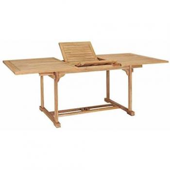Table de jardin extensible 200x100x75 cm en teck macizo