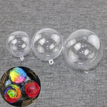 12Pcs 6cm Clear Plastic Hanging Ornament Spheres
