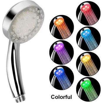 Pommeau de douche LED carré à changement progressif de couleurs