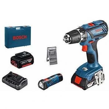 Perceuse-visseuse sans fil Bosch GSR 18-2-Li Plus, 1x1.5Ah + 1x3.0Ah + GLI 12V-80